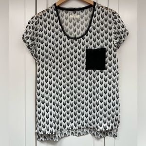 Rag & Bone Silk Black & White Top / Woman’s Small / Silk